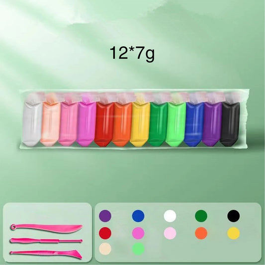 Colored Clay Child Modelling Craft Children Air Dry Clay With Hand Tools Stimulate Kids Early Learning Activities Interactive