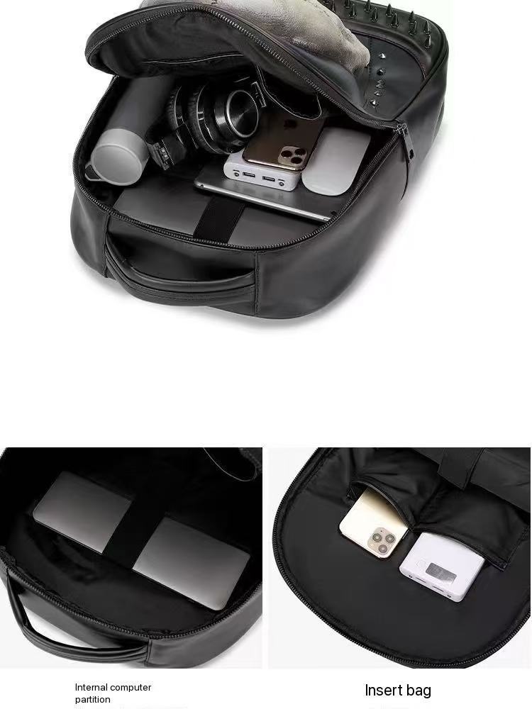 Skull double-shoulder backpack, a unique, trendy and fashionable backpack