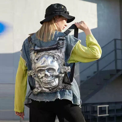 Non-mainstream three-dimensional skull personality backpack