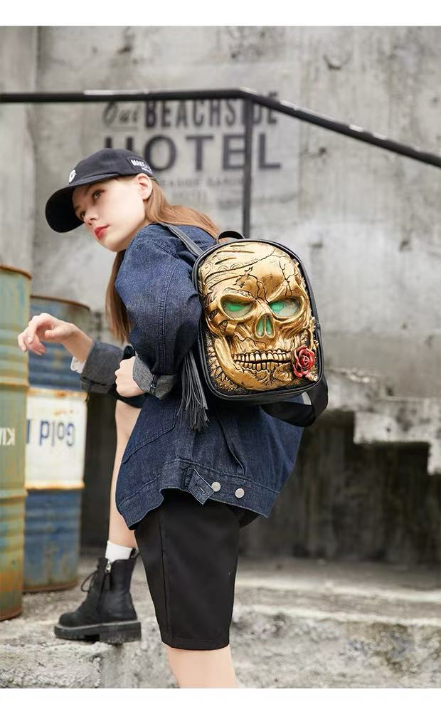 Creative soft leather backpack