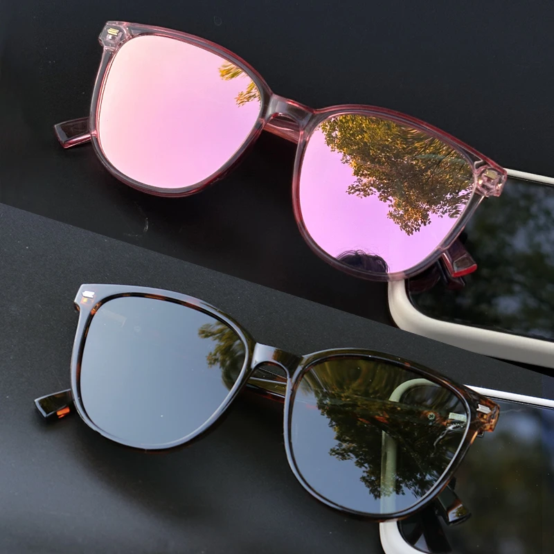 1PCS/2PCS/3PCS Round Women's Polarized Sunglasses - Stylish PC Frame Pink/Blue/Leopard/UV400 Lenses Travel, Driving & Hiking"