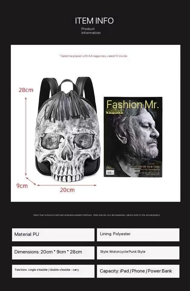 Street fashion creative skeleton backpack