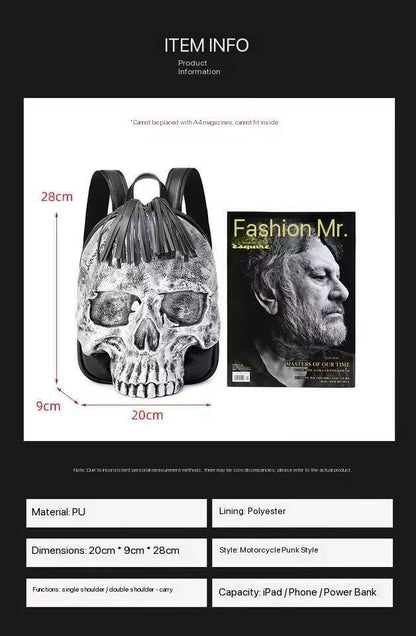 Street fashion creative skeleton backpack