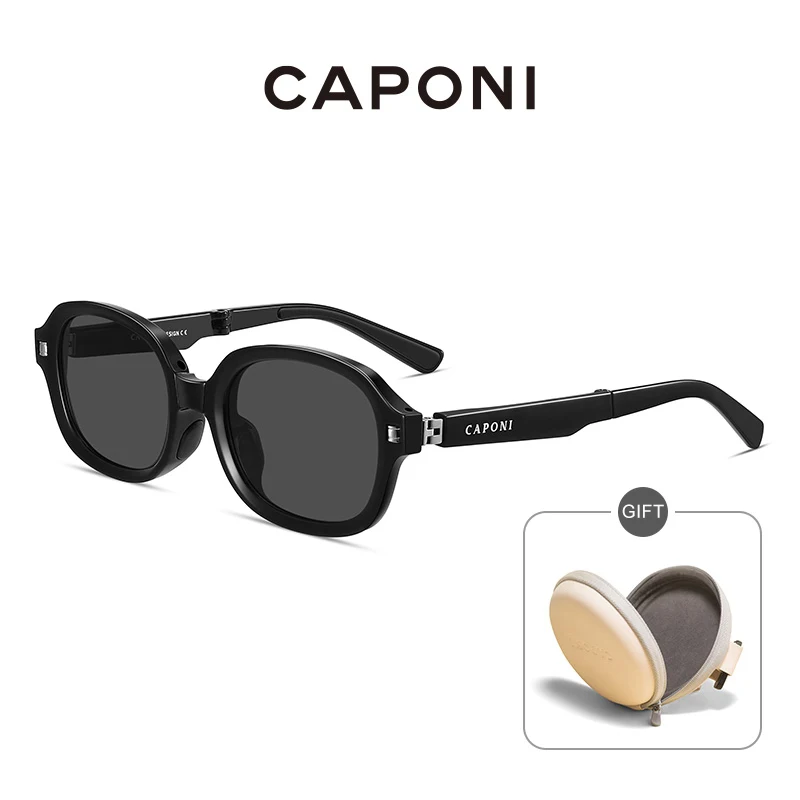 Folding Women's Polarized Sunglasses Ultra-Light Fashionable Travel Shades Clear Vision UV Protection Sun GlassesLenses Color