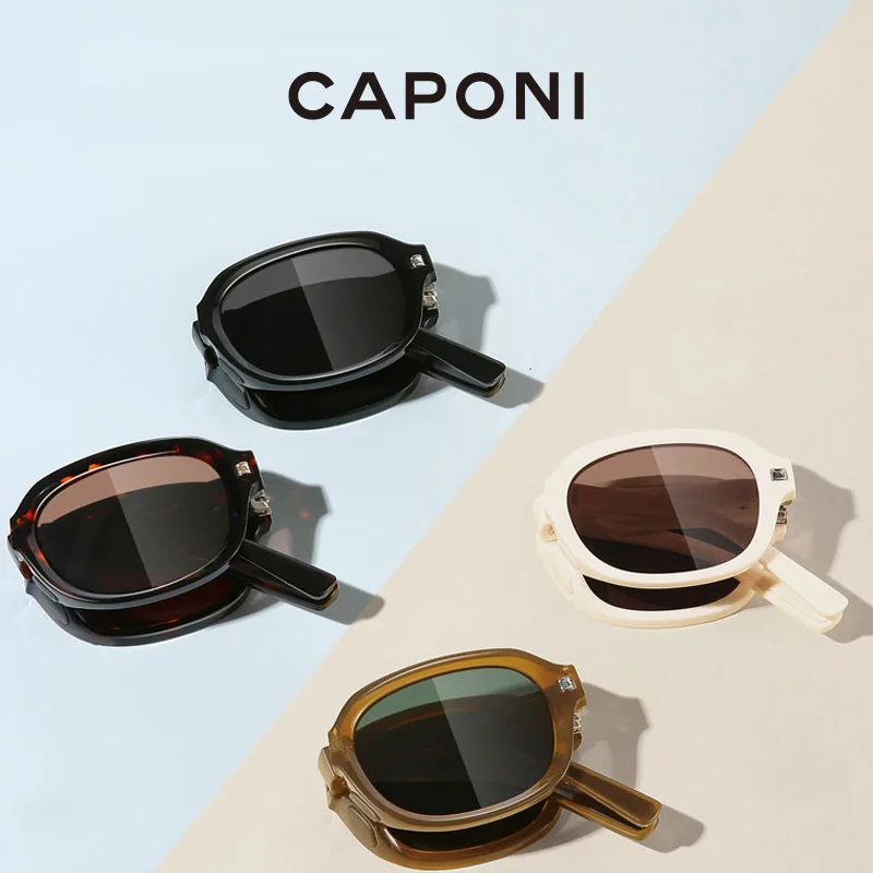 Folding Women's Polarized Sunglasses Ultra-Light Fashionable Travel Shades Clear Vision UV Protection Sun GlassesLenses Color