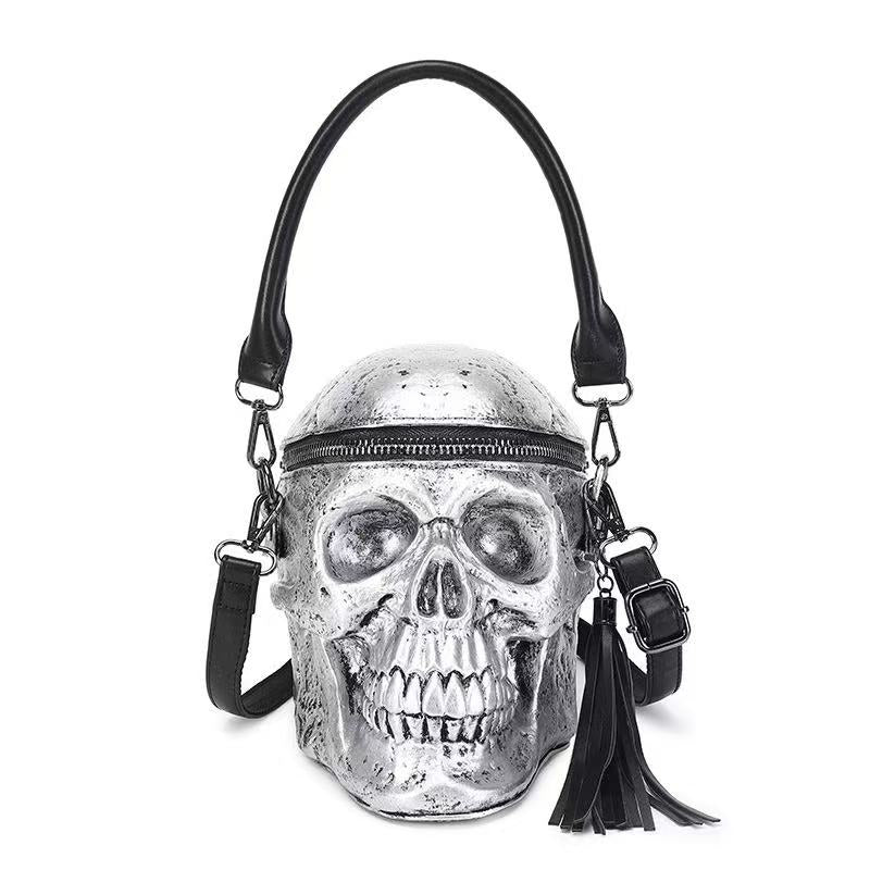 Unisex fashion skull pattern shoulder bag and handbag