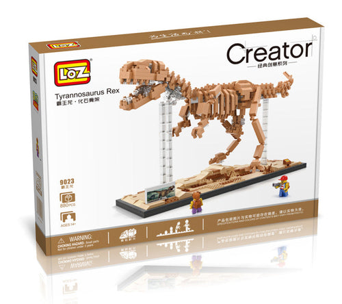LOZ Diamond Blocks T Rex Dinosaur Fossil Skull Animal Model Set Toys