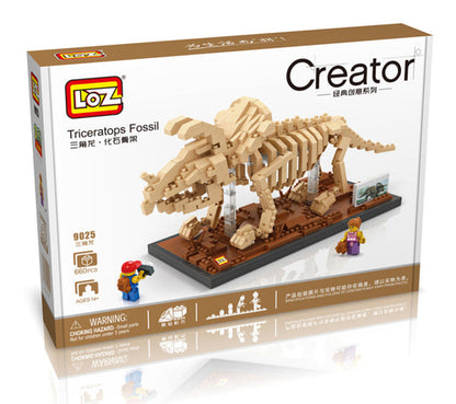 LOZ Diamond Blocks T Rex Dinosaur Fossil Skull Animal Model Set Toys