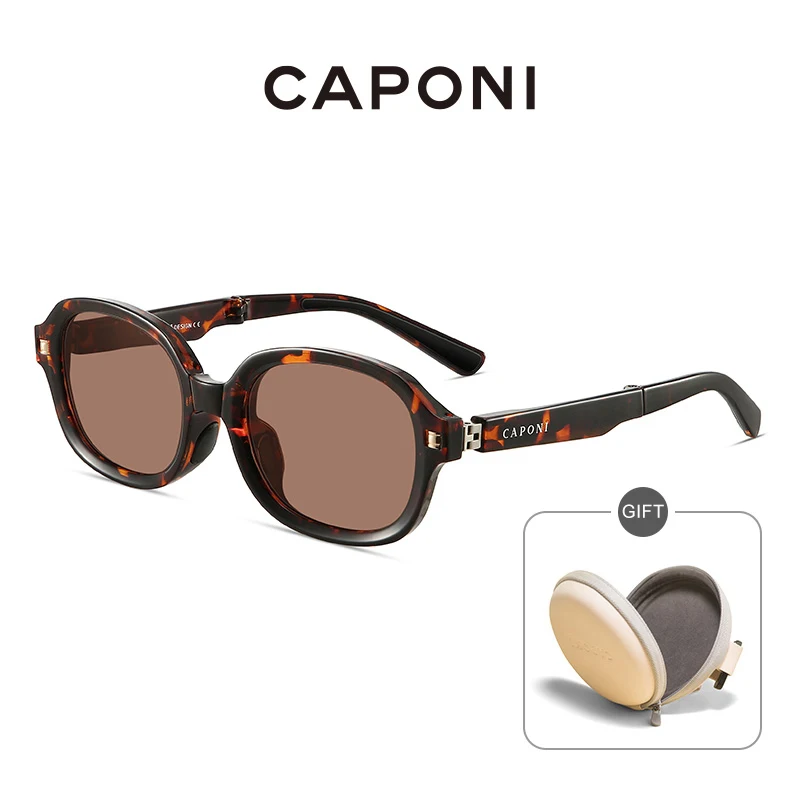 Folding Women's Polarized Sunglasses Ultra-Light Fashionable Travel Shades Clear Vision UV Protection Sun GlassesLenses Color