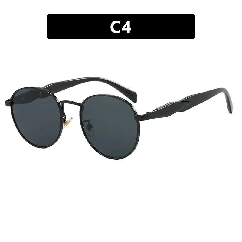 New European And American Circular Sunglasses For Women's Street Photography Metal Sunglasses Trendy Sun Glasses