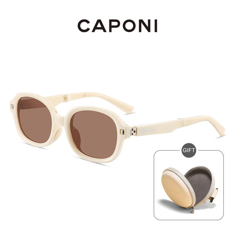 Folding Women's Polarized Sunglasses Ultra-Light Fashionable Travel Shades Clear Vision UV Protection Sun GlassesLenses Color