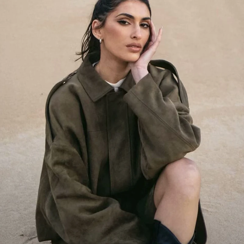 Autumn Women Fashion Bomber Jackets Casual Soft Lantern Long Sleeve Oversized Coat Female Short Zipper Outwear ﻿