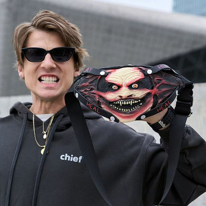 Internet-famous Ghost Face 3D Stereo Nylon Waist Pack - Cute & Durable for Daily Use