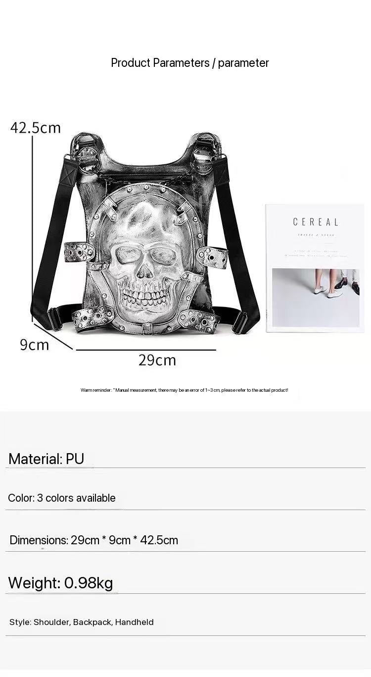 Non-mainstream three-dimensional skull personality backpack