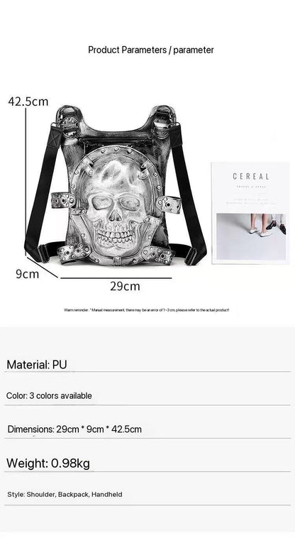 Non-mainstream three-dimensional skull personality backpack