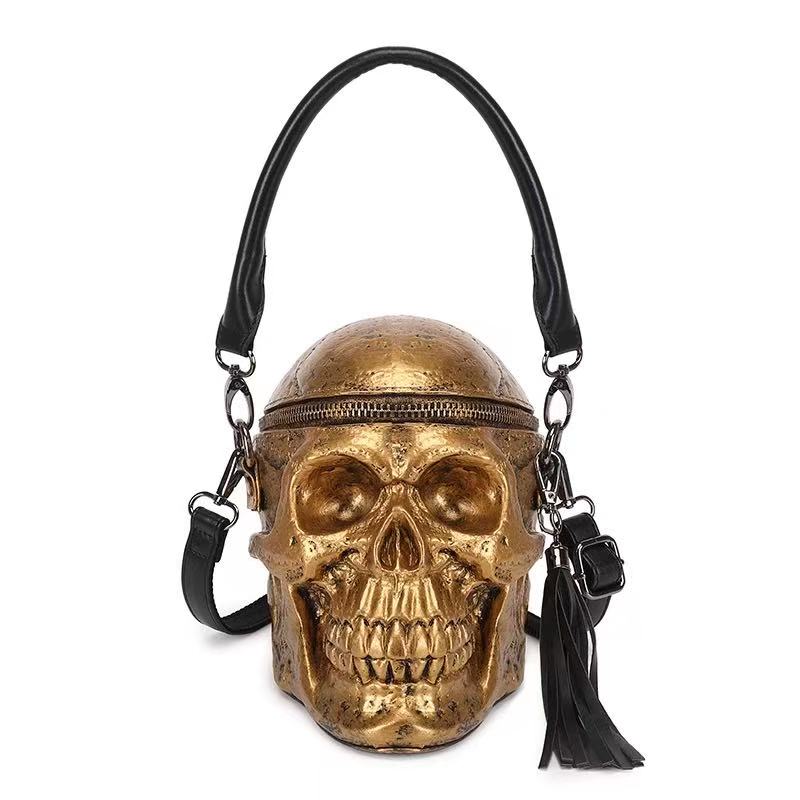 Unisex fashion skull pattern shoulder bag and handbag