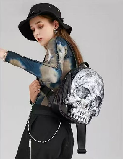 Street fashion creative skeleton backpack