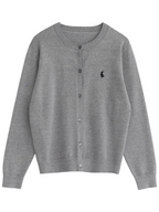 Women T-Shirts New Multi Color Option Simple Solid Rabbit Embroidery Knitted Cardigan Sweater Autumn Spring 2025