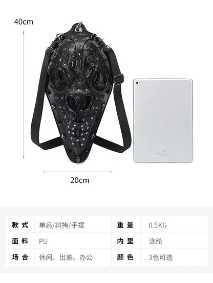 Punk fashion cross-body bag