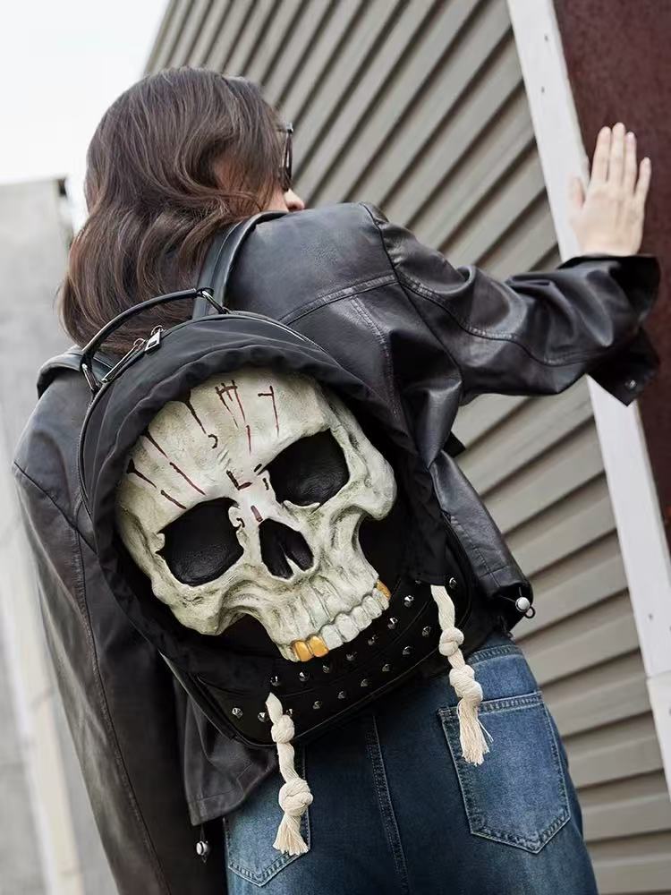Cool personality 3D skeleton backpack
