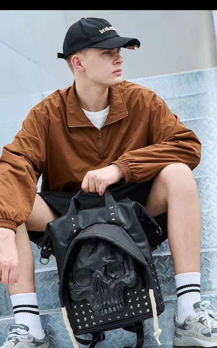 PU leather personalized rivet computer bag leisure travel bag