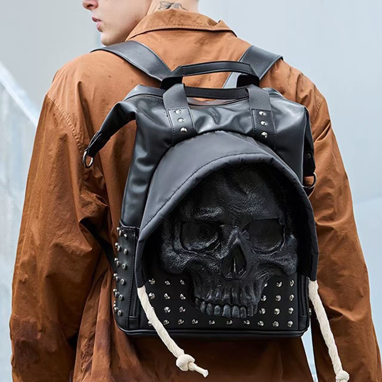 PU leather personalized rivet computer bag leisure travel bag