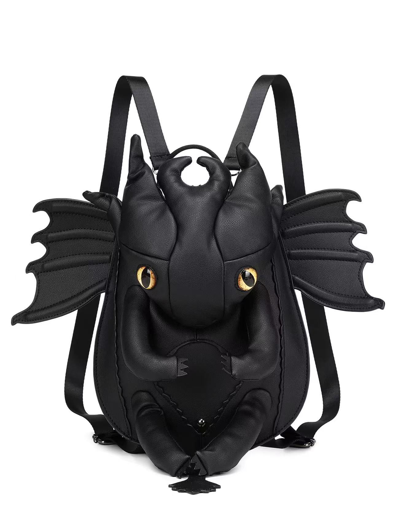 Cartoon high-end black backpack