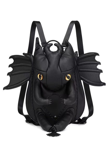 Cartoon high-end black backpack