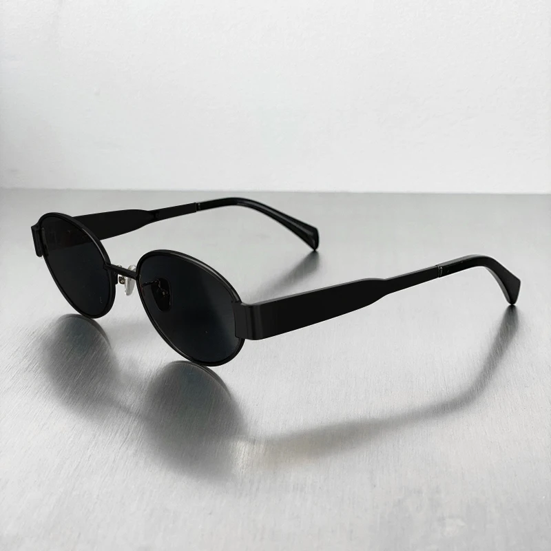 1PCS/2PCS/3PCS Metal Fashion Women's Sunglasses Luxury Brand Glasses Oval Frame Classic Colors