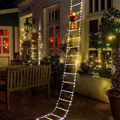 Cross-Border New Ladder Santa Claus Lights Led Lights Indoor Pendants Outdoor Decorative Lights Festive Atmosphere Lights