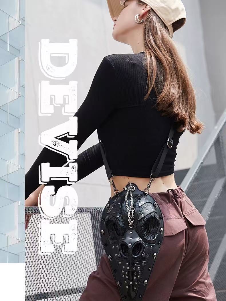 Punk fashion cross-body bag