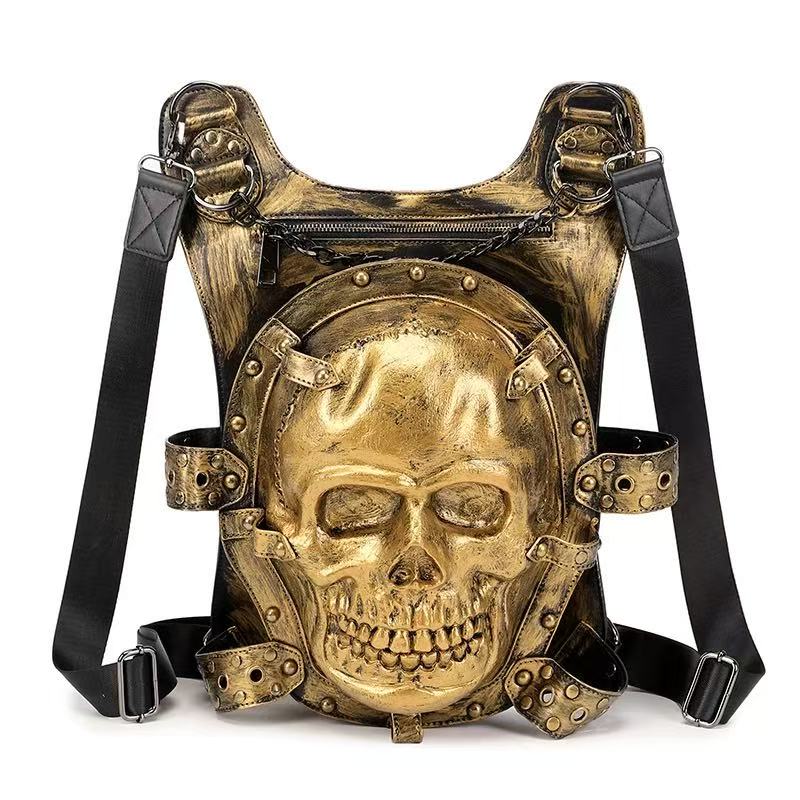 Non-mainstream three-dimensional skull personality backpack