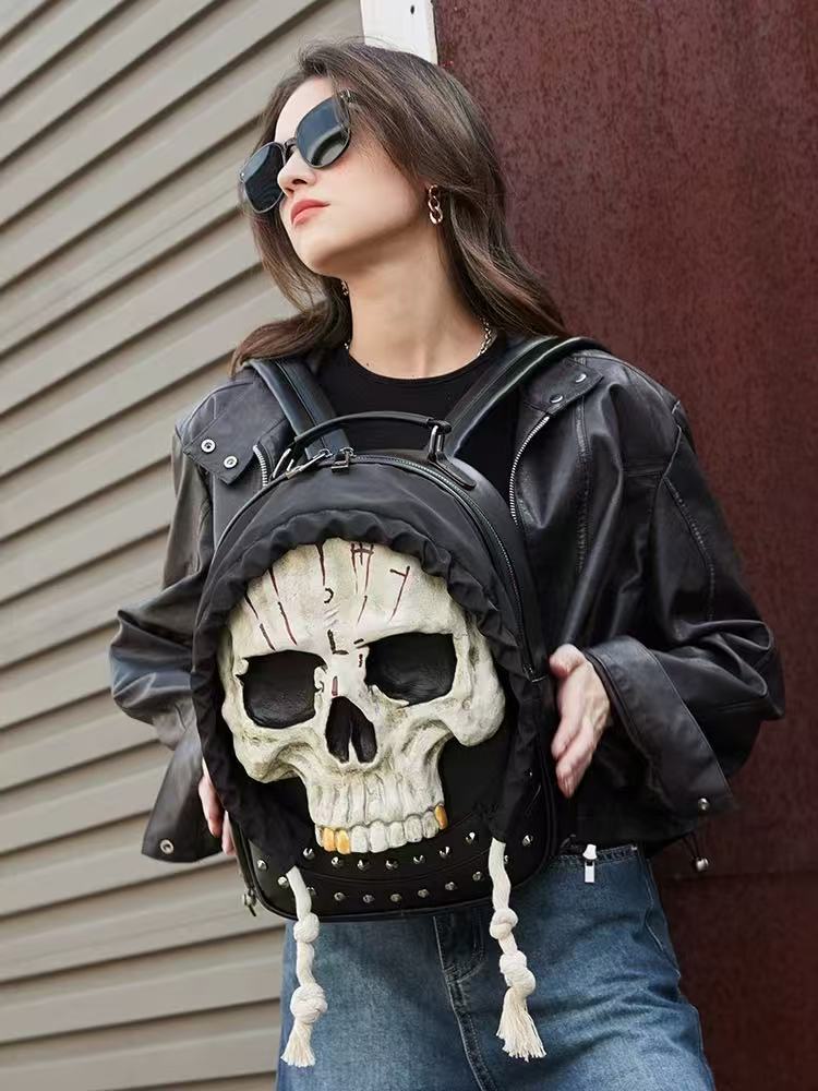 Cool personality 3D skeleton backpack