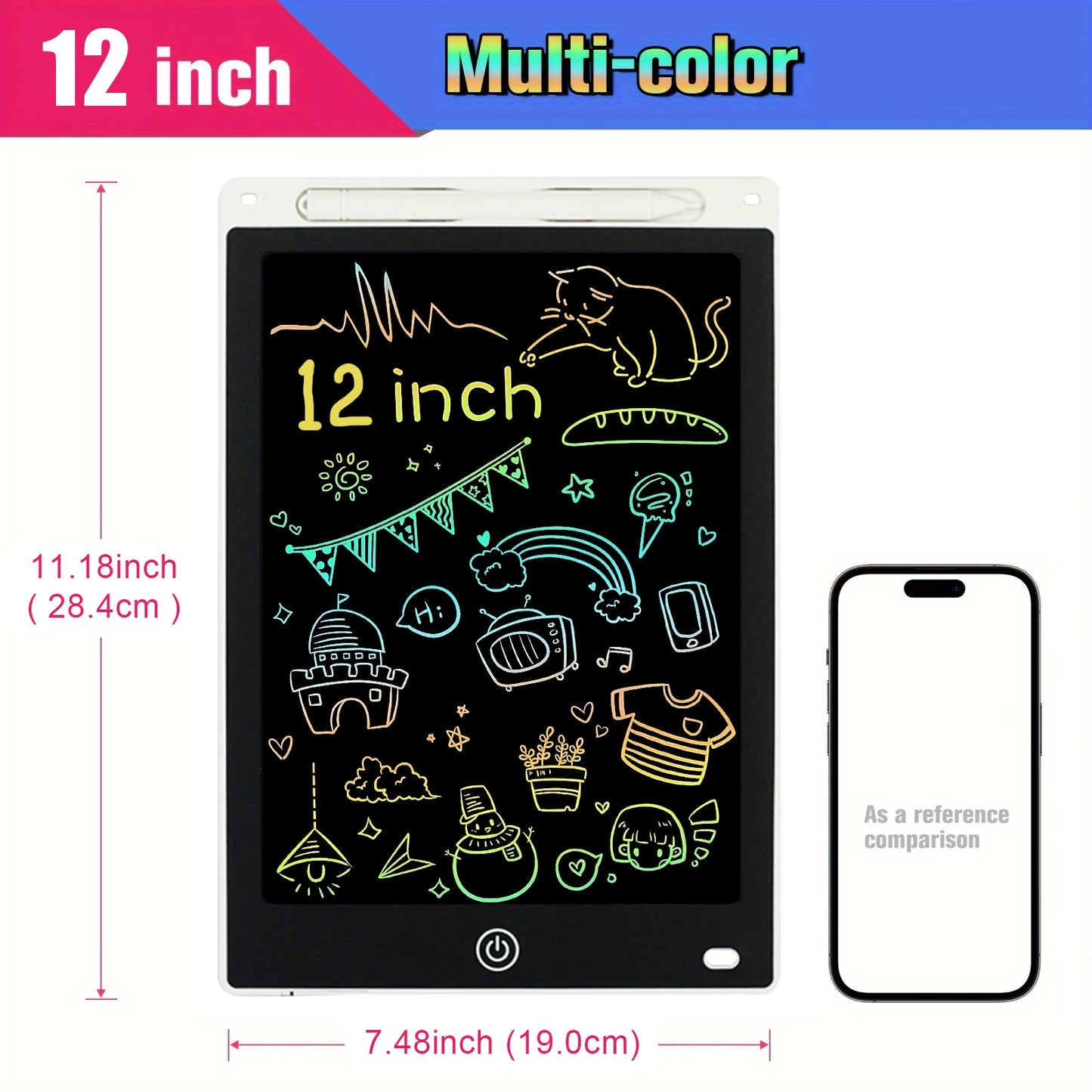 8.5" /10"/12" Drawing Board LCD Writing Tablet For Kids Montessori Educational Toys Student Magic Blackboard Birthday Xmas Gift