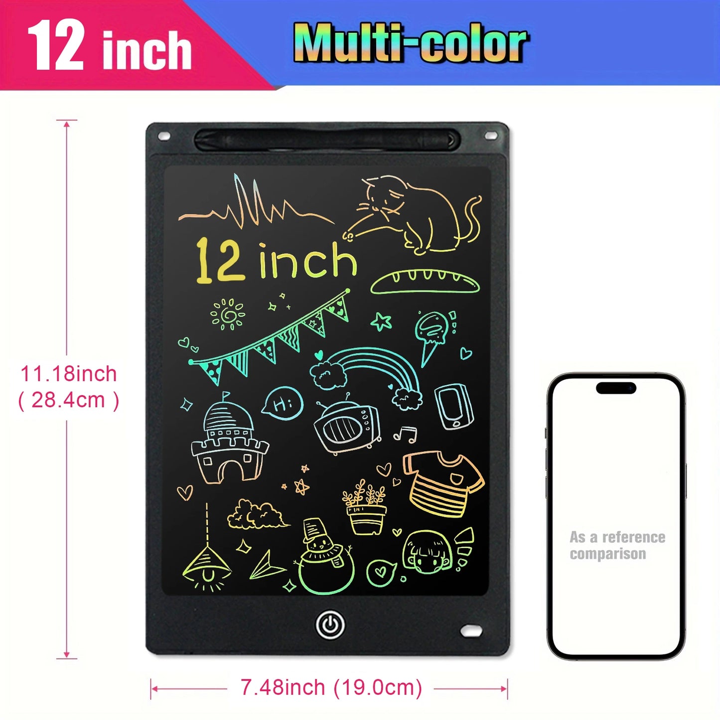 8.5" /10"/12" Drawing Board LCD Writing Tablet For Kids Montessori Educational Toys Student Magic Blackboard Birthday Xmas Gift