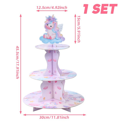nicorn Cupcake Stand 3-Tier
