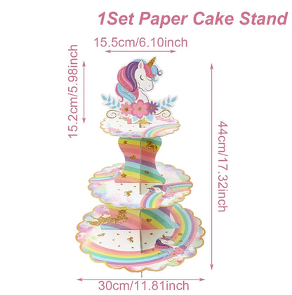nicorn Cupcake Stand 3-Tier