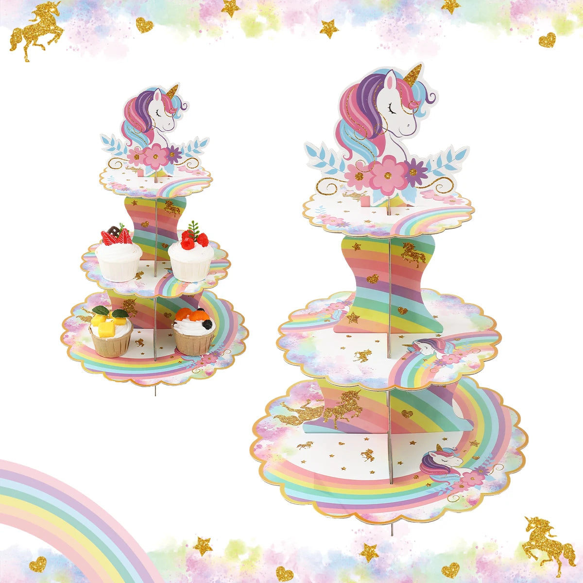 nicorn Cupcake Stand 3-Tier