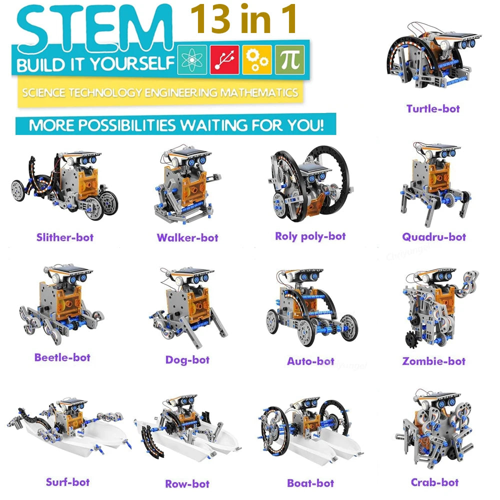 13-in-1 STEM Solar Robot Kit