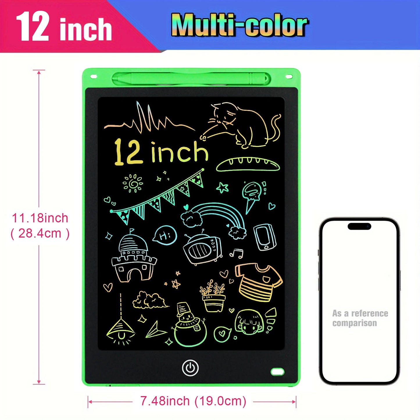 8.5" /10"/12" Drawing Board LCD Writing Tablet For Kids Montessori Educational Toys Student Magic Blackboard Birthday Xmas Gift