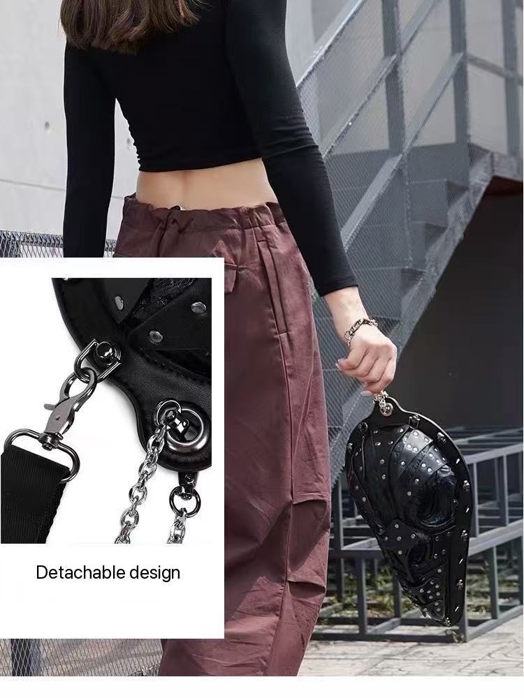 Punk fashion cross-body bag