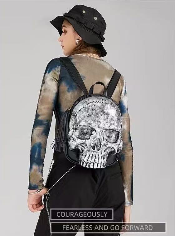 Street fashion creative skeleton backpack
