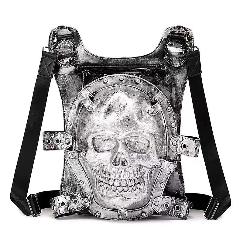 Non-mainstream three-dimensional skull personality backpack