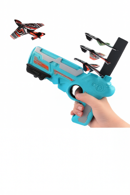 Foam Plane Launcher Gun Toy – 4 Pack