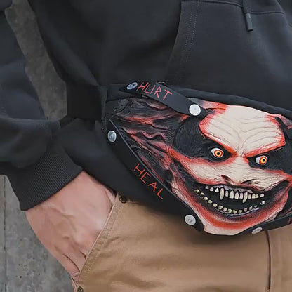 Internet-famous Ghost Face 3D Stereo Nylon Waist Pack - Cute & Durable for Daily Use