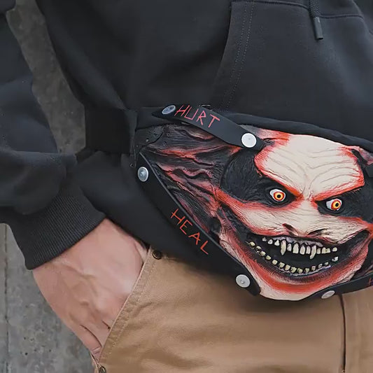 Internet-famous Ghost Face 3D Stereo Nylon Waist Pack - Cute & Durable for Daily Use