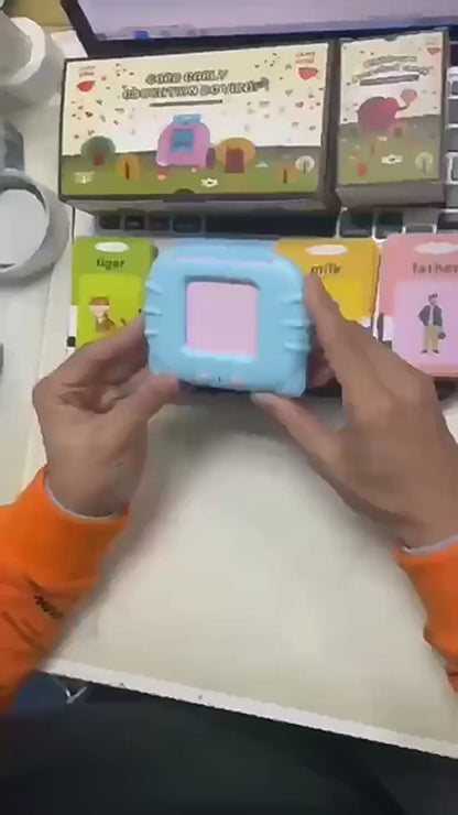 Talking Flash Cards Toddlers Learning Machine Early Educational Language Electronic Audio Book Kid Flashcards Montessori Toys