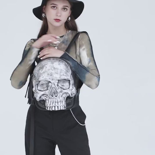 Street fashion creative skeleton backpack