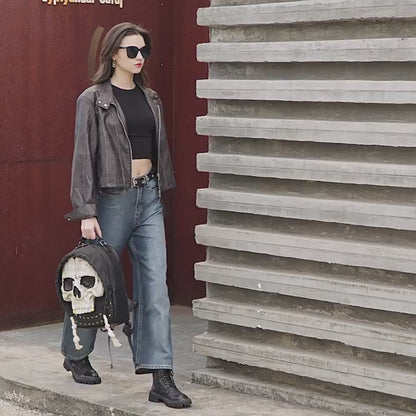 Cool personality 3D skeleton backpack