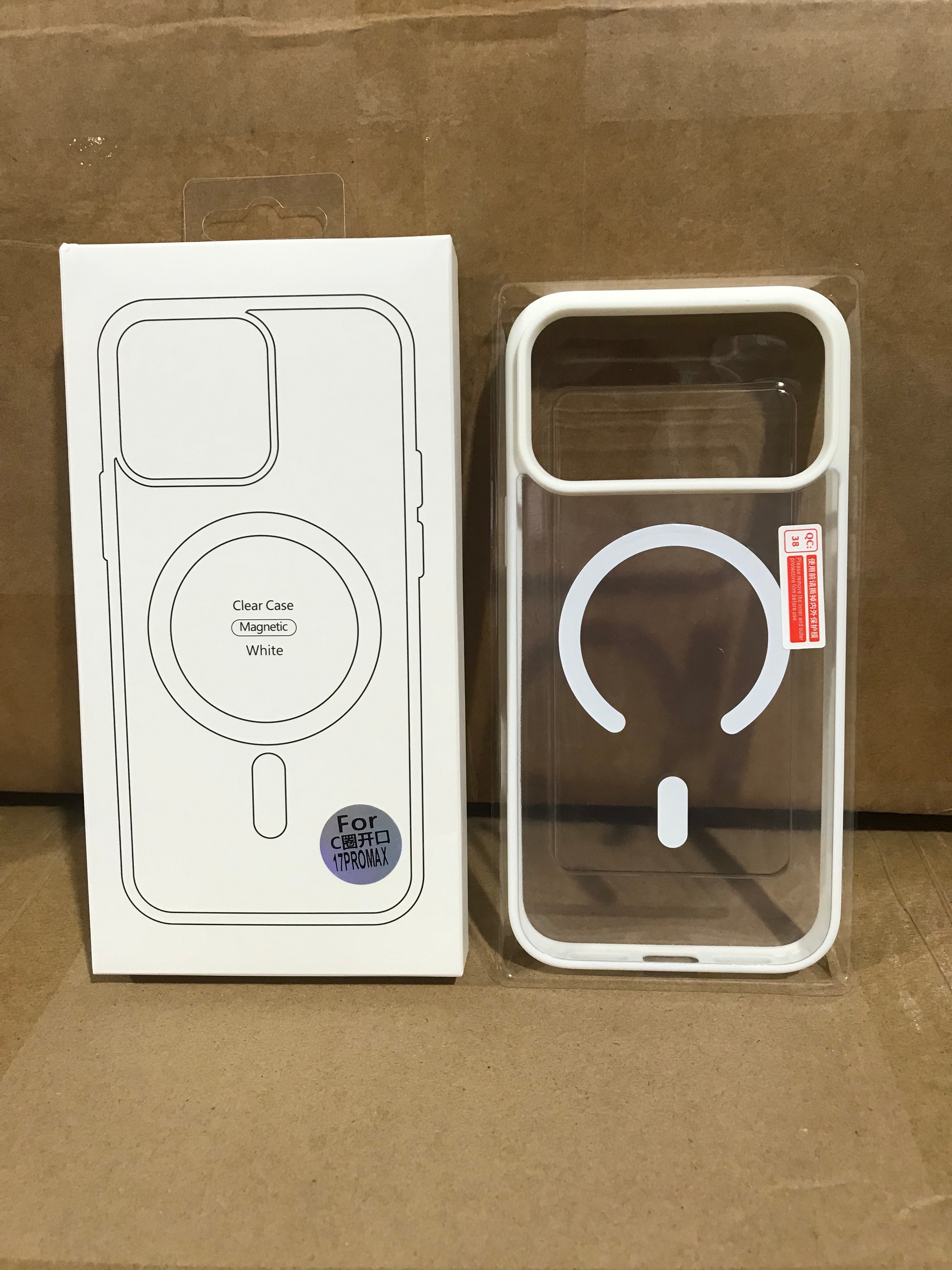 Popular TPU acrylic transparent magnetic mobile phone case for iPhone 17 Pro Max 17 Air 16 15 Pro Max 14 13 12 stylish shockproof case orange